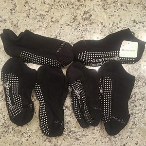6 pairs of black Pure Barre socks